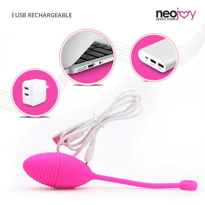 Neojoy Vibrators Dancing Fairy Egg Pink Silicone 18cm Pink