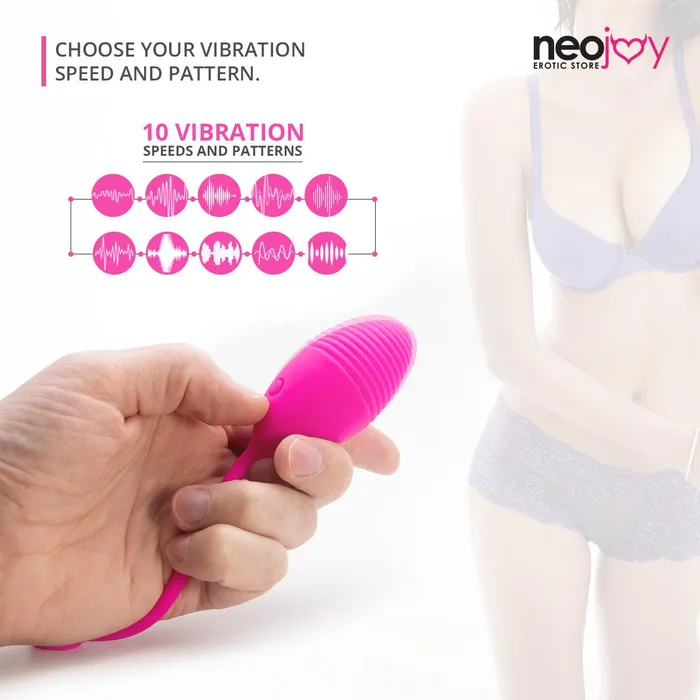 Neojoy Vibrators Dancing Fairy Egg Pink Silicone 18cm Pink
