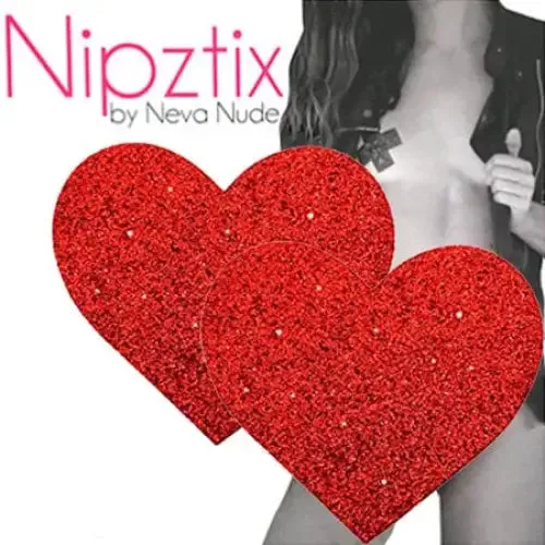 Neva Nude Vibrators Neva Nude Pasty Hearts Glitter