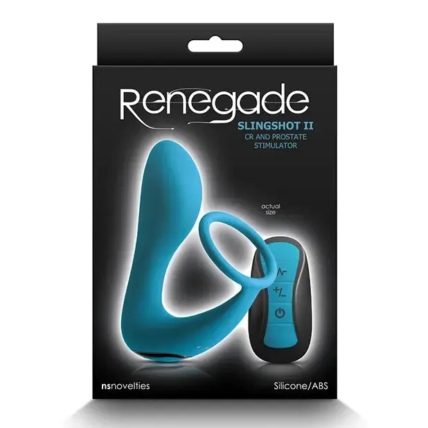 NS Novelties Male Sex Toys Renegade Slingshot II Cock Ring Prostate Stimulator Teal NS Novelties Male Sex Toys Renegade Slingshot II Cock Ring Prostate Stimulator Teal