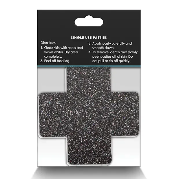 NS Novelties Vibrators Pretty Pasties Glitter Cross RedSilver 2 Pair NS Novelties Vibrators Pretty Pasties Glitter Cross RedSilver 2 Pair