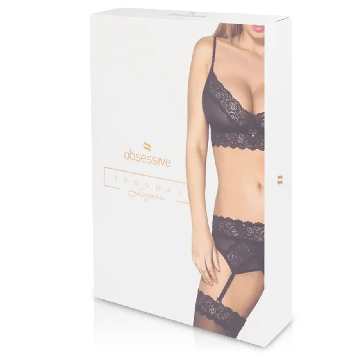 Obsessive Anal Obsessive Sexy Lingerie Babydoll Thong 008 Black SM