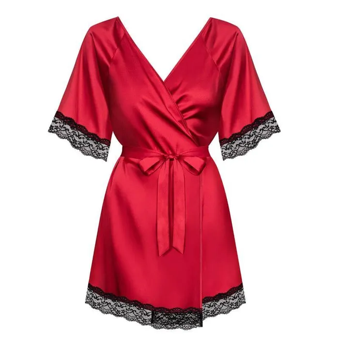 Obsessive Sensuelia Peignoir Red LXl Obsessive Vibrators