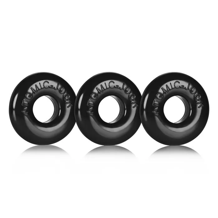 Oxballs Male Sex Toys OXBALLS Ringer Cock Ring 3 Pack Black