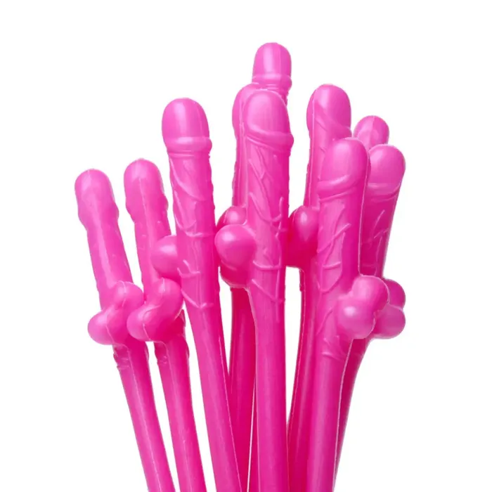 Penis Sipping Straws 10 Pack Frisky Male Sex Toys