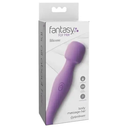 Pipedream Fantasy For Her Body MassageHer Rechargeable Silicone Wand Vibrator Purple Fantasy for Her Female Sex Toys Pipedream Fantasy For Her Body MassageHer Rechargeable Silicone Wand Vibrator Purple Fantasy for Her Female Sex Toys