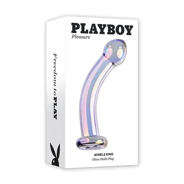 Playboy Pleasure Jewels King Dildo Clear Evolved Novelties INC Dildos