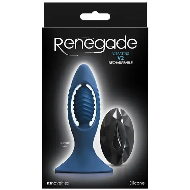 Renegade V2 Rechargeable Vibrating Anal Plug with Remote Black NS Novelties Male Sex Toys Renegade V2 Rechargeable Vibrating Anal Plug with Remote Black NS Novelties Male Sex Toys