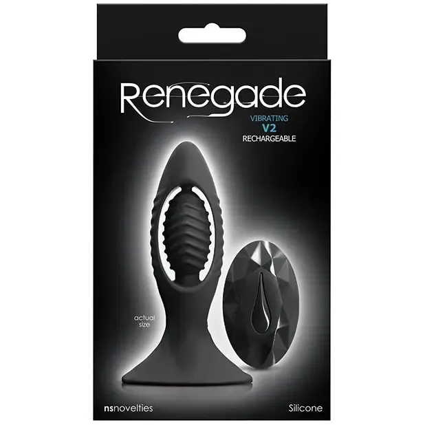 Renegade V2 Rechargeable Vibrating Anal Plug with Remote Black NS Novelties Male Sex Toys Renegade V2 Rechargeable Vibrating Anal Plug with Remote Black NS Novelties Male Sex Toys