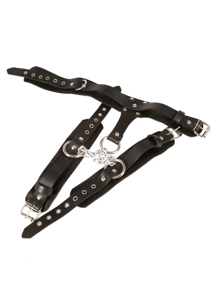 Restraints Leather Collar To Wrist Restraint HonourSkintwocom