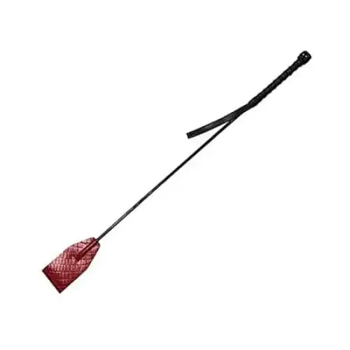Restraints Rouge Leather Riding Crop Burgunday Black