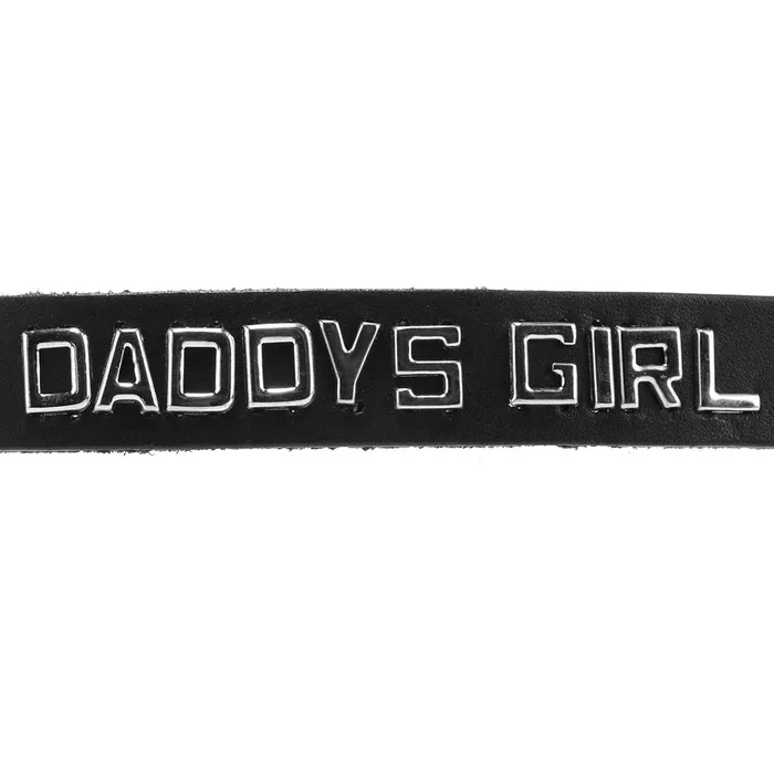 Restraints Spartacus Daddys Girl Leather Word Band Collar Restraints Spartacus Daddys Girl Leather Word Band Collar