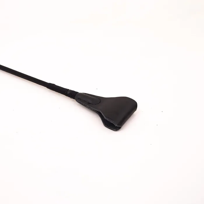 Restraints Triangle Tipped Leather Crop Black Zado