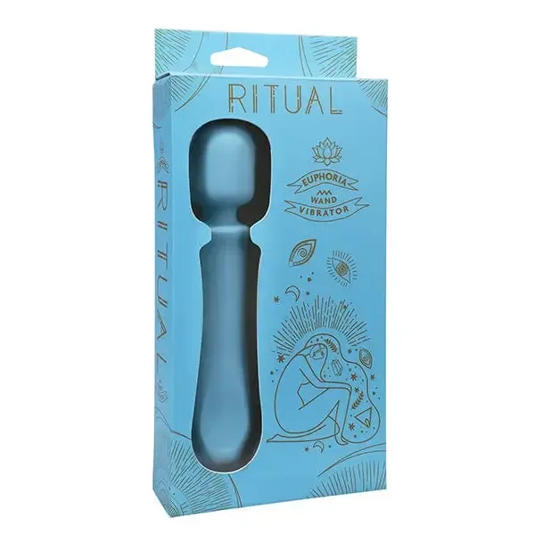 Ritual Euphoria Rechargeable Silicone Wand Vibe Blue Doc Johnson Vibrators Ritual Euphoria Rechargeable Silicone Wand Vibe Blue Doc Johnson Vibrators