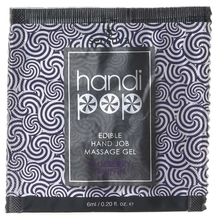 Sensuva Enhancers Handi Pop Edible Massage Gel 02oz6ml in Blueberry Muffin