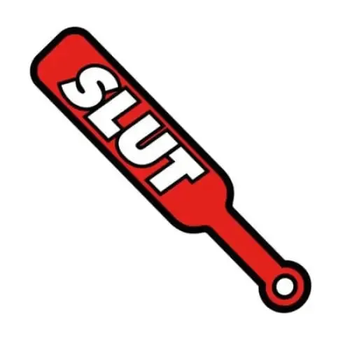 Sex Toy Pin Paddle Slut WoodRocket Couples