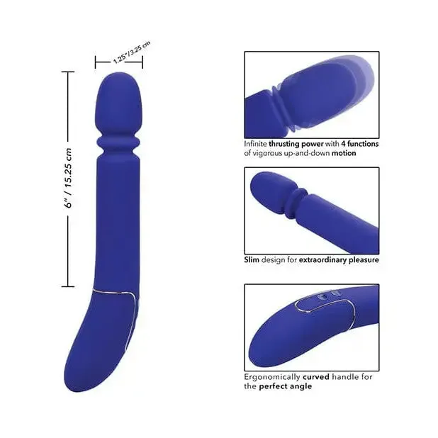 Shameless Slim Thumper Thrusting Rechargeable Vibrator by CalExotics CalExotics Female Sex Toys