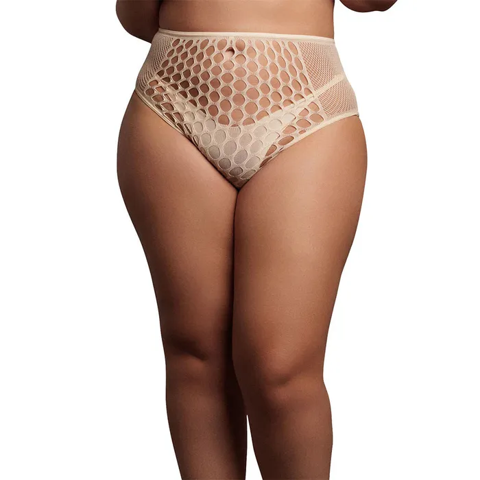 Shots Toys Le Dsir Beige KeyHole Crop Top Set XL Male Sex Toys