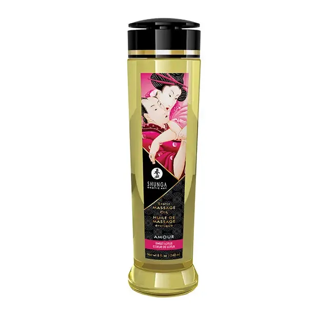 Shunga Couples Massage Oil Amour Sweet Lotus 8oz