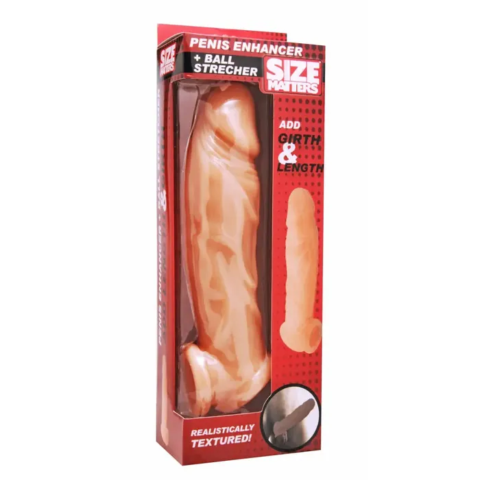 Size Matters Male Sex Toys Realistic Flesh Penis Enhancer And Ball Stretcher Size Matters Male Sex Toys Realistic Flesh Penis Enhancer And Ball Stretcher
