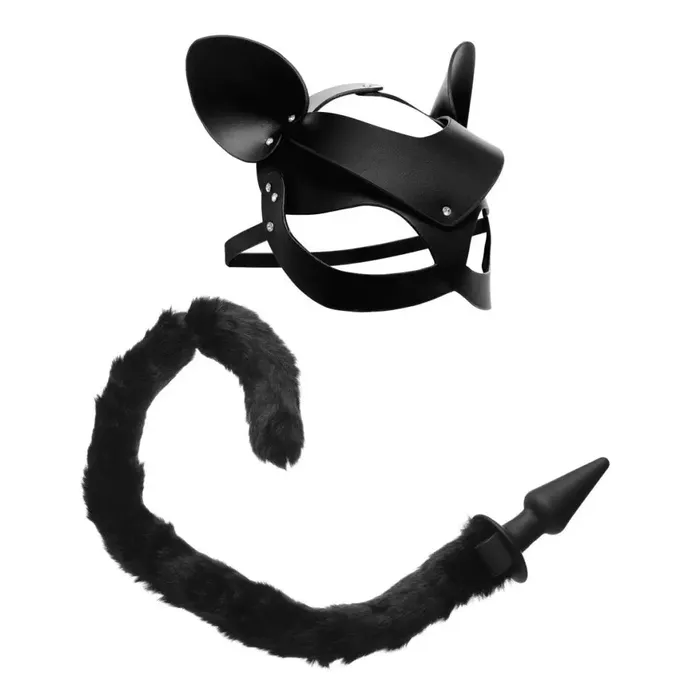 Tailz Anal Cat Tail Anal Plug And Mask Set