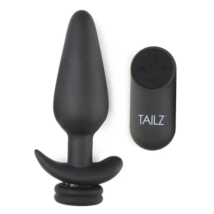 Tailz Male Sex Toys Large Vibrating Anal Plug With Interchangeable Fox Tail