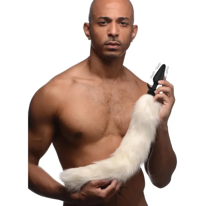 Tailz Male Sex Toys Large Vibrating Anal Plug With Interchangeable Fox Tail