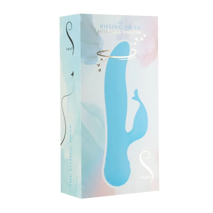 The Kissing Swan Dual Action Vibrator Blue Swan Vibrators