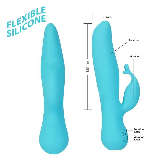 The Kissing Swan Dual Action Vibrator Blue Swan Vibrators