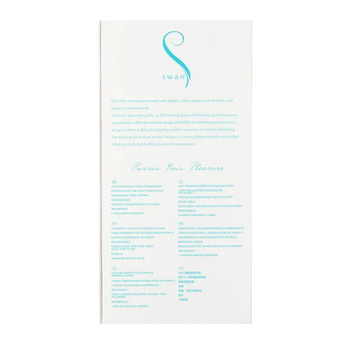 The Kissing Swan Dual Action Vibrator Blue Swan Vibrators