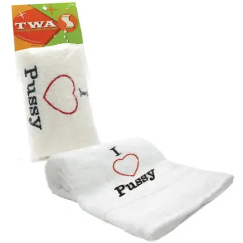Towels With Attitude I Heart Pussy PHS International Female Sex Toys