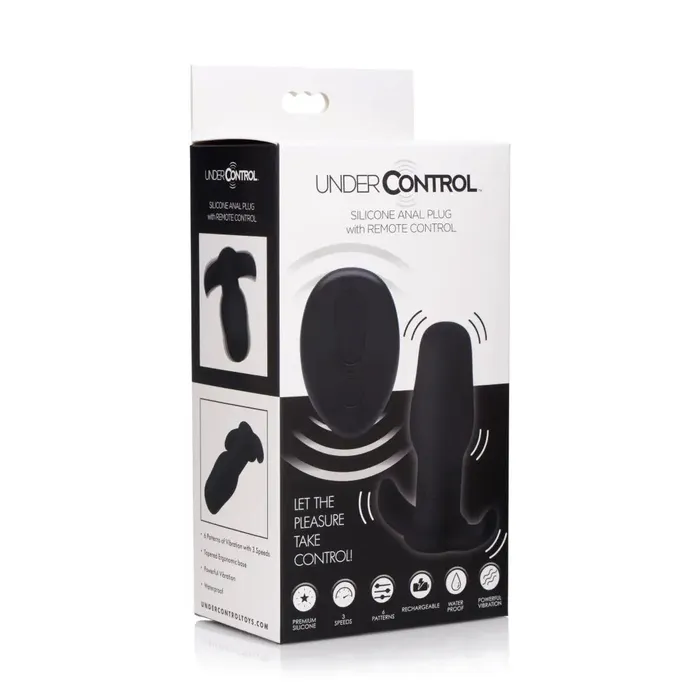 Under Control Male Sex Toys Silicone Anal Plug With Remote Control