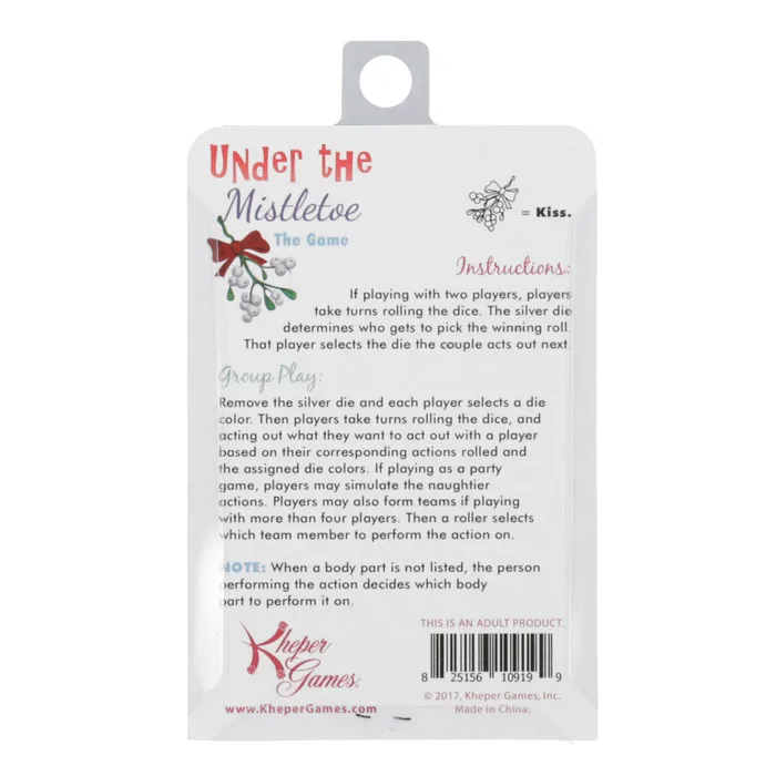 Under The Mistletoe The Game Dice Kheper Games Games