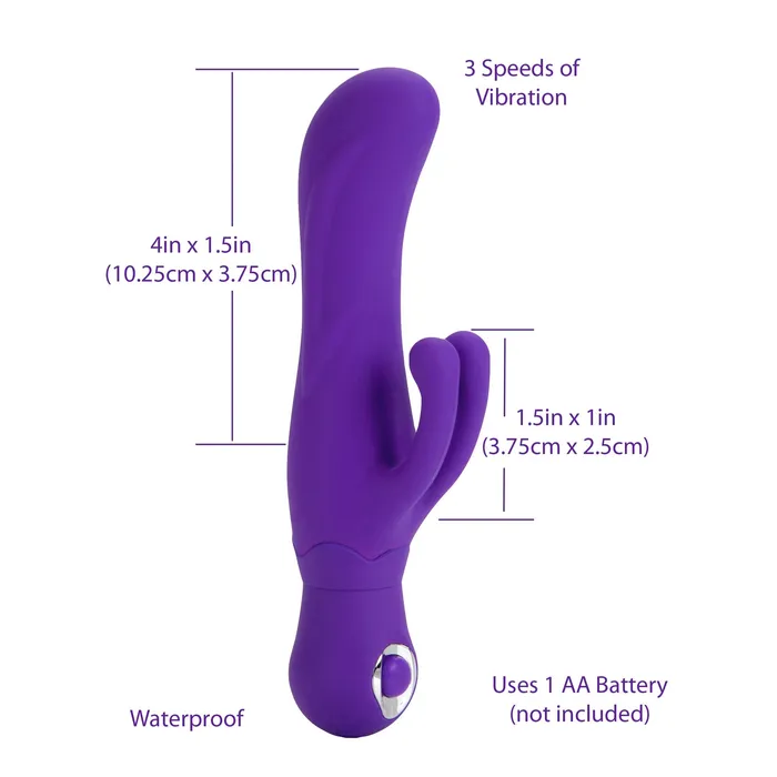 Vibrators CalExotics CalExotics Silicone Double Dancer Vibe Purple