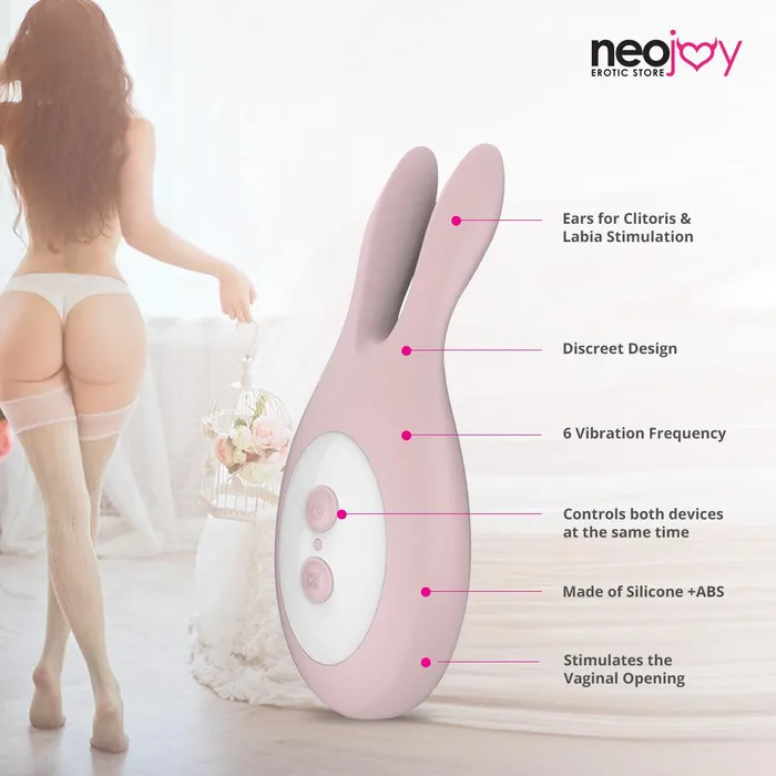 Vibrators Neojoy Dual Vibe Pink Clitoral and Nipple Vibrators Neojoy