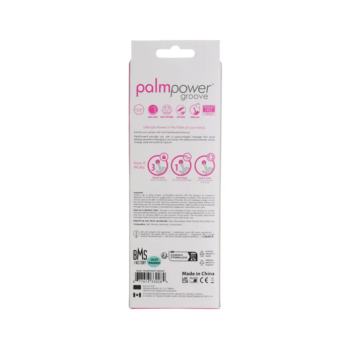 Vibrators PalmPower Groove Mini Wand Massager Pink PalmPower