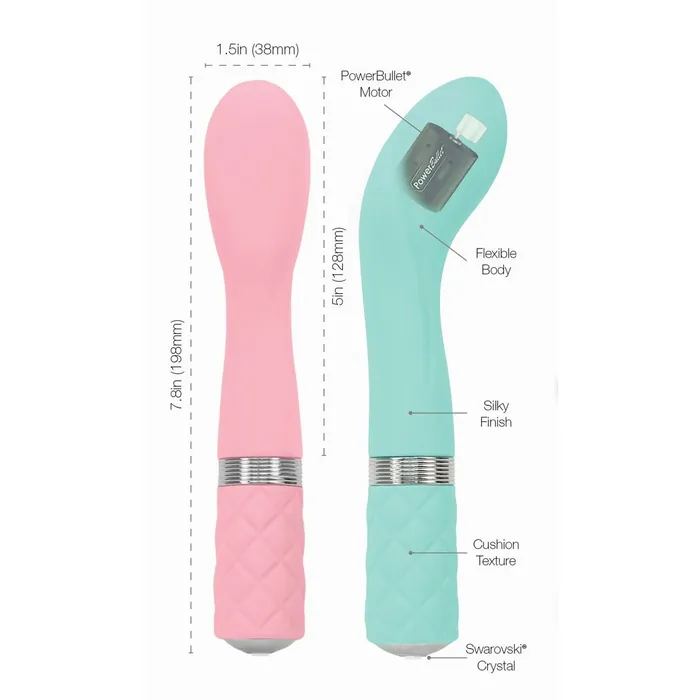 Vibrators PL Pure Love GSpot Vibrator With Swarovski Crystal Pink