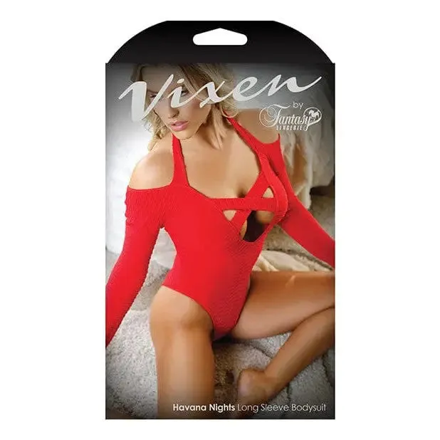 Vixen Havana Nights Long Sleeve Bodysuit with Snap Closure by Fantasy Lingerie Fantasy Lingerie Male Sex Toys Vixen Havana Nights Long Sleeve Bodysuit with Snap Closure by Fantasy Lingerie Fantasy Lingerie Male Sex Toys