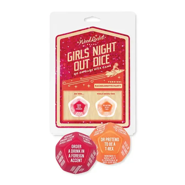 Wood Rocket Girls Night Out Do or Dare Dice Game Red Wood Rocket LLC Games
