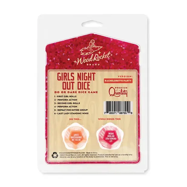 Wood Rocket Girls Night Out Do or Dare Dice Game Red Wood Rocket LLC Games Wood Rocket Girls Night Out Do or Dare Dice Game Red Wood Rocket LLC Games