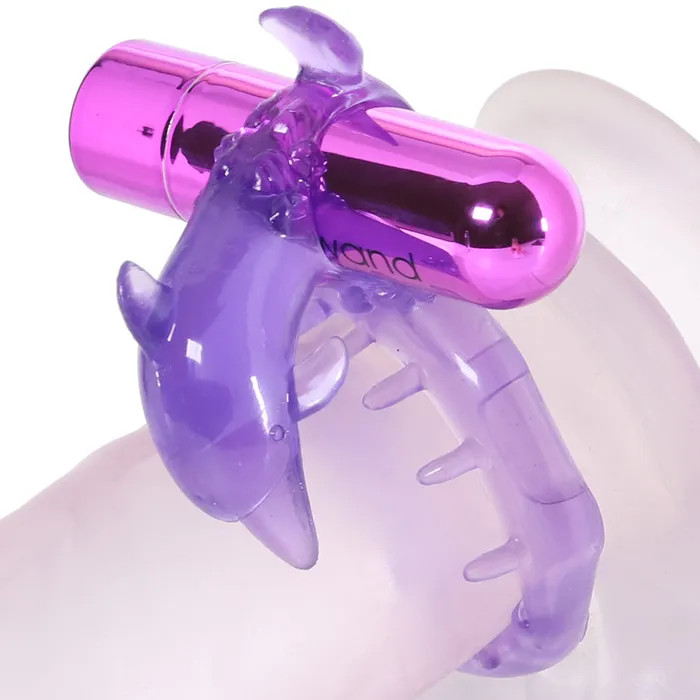 XGen BodyWand Rechargeable Dancing Dolphin Tickle Ring in Purple Vibrators