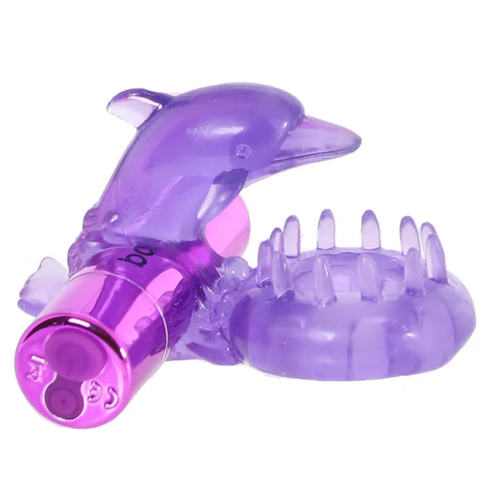 XGen BodyWand Rechargeable Dancing Dolphin Tickle Ring in Purple Vibrators
