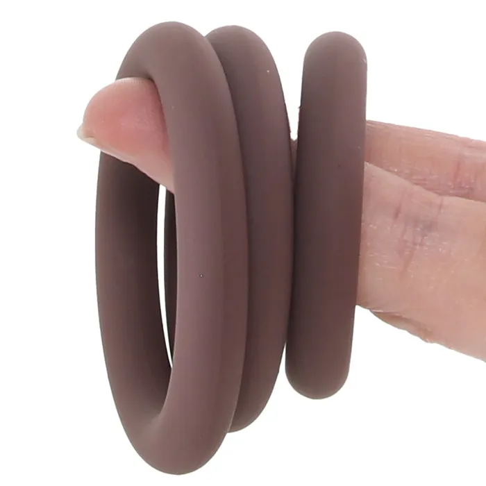 XR Brands Male Sex Toys Jock Discreet Silicone Cock Ring Set in Dark