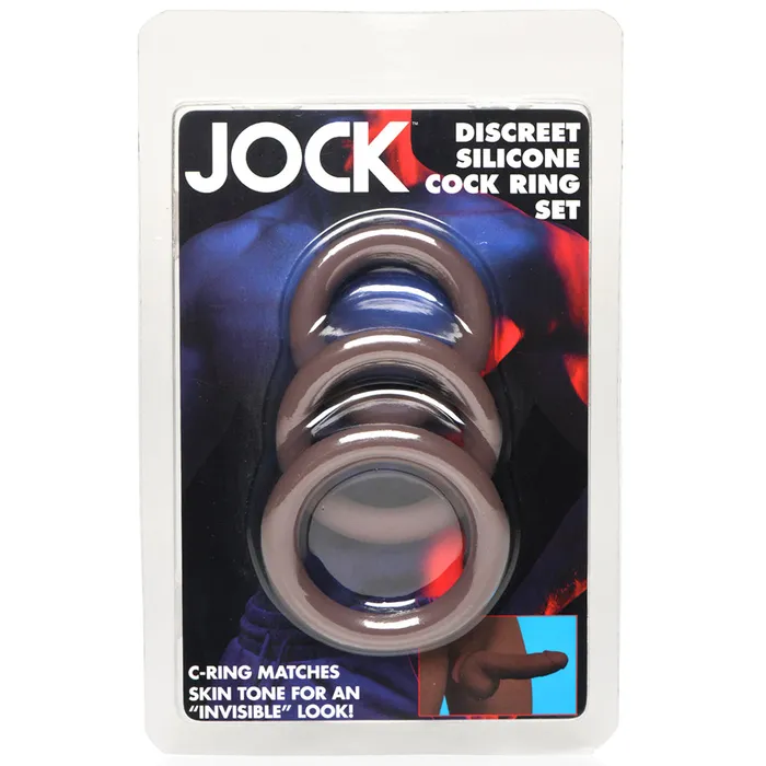 XR Brands Male Sex Toys Jock Discreet Silicone Cock Ring Set in Dark