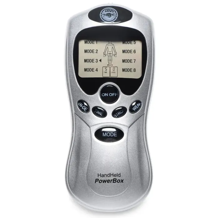 Zeus Electrosex Zeus Handheld 8 Mode Power Box With Black Pads Female Sex Toys Zeus Electrosex Zeus Handheld 8 Mode Power Box With Black Pads Female Sex Toys
