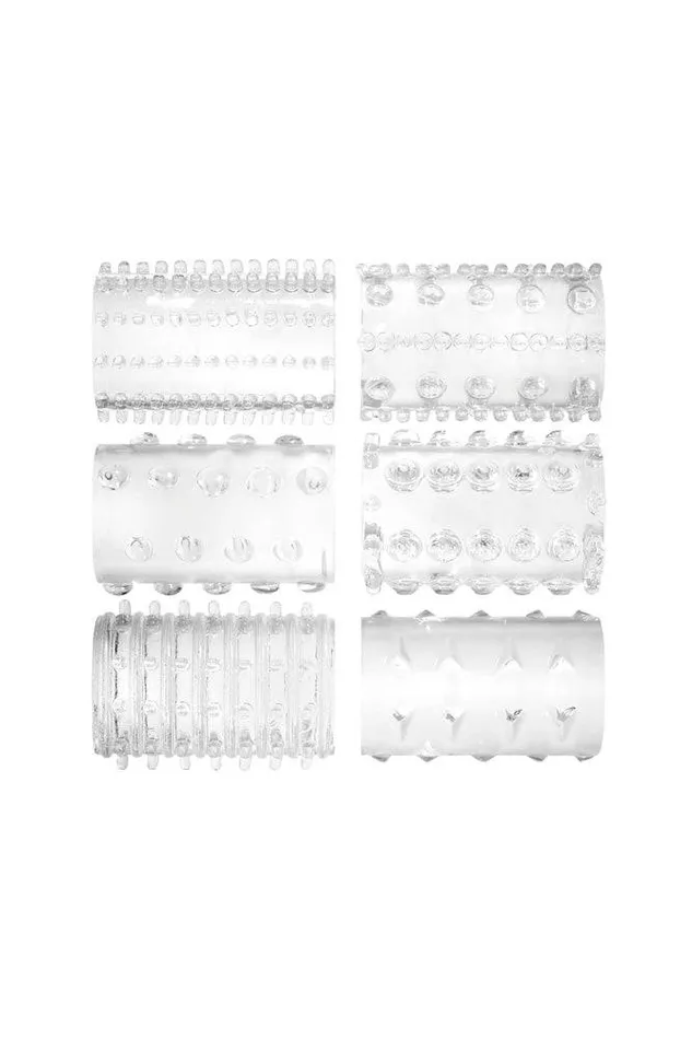 Adam Eve Female Sex Toys Adam Eve Super Stretch Tickler Sleeves Clear 6 PC Adam Eve Female Sex Toys Adam Eve Super Stretch Tickler Sleeves Clear 6 PC