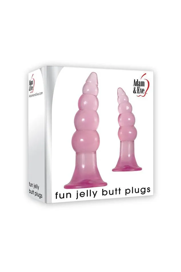 Adam Eve Fun Jelly Butt Plugs Pink Adam Eve Vibrators