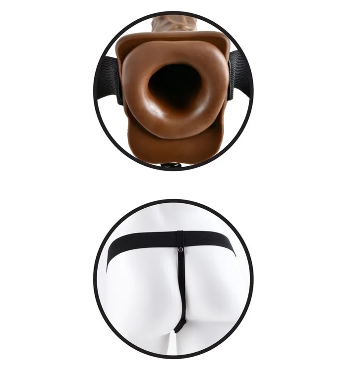 Adultskart Female Sex Toys Brown Hollow Strap on With Vibration Adultskart Female Sex Toys Brown Hollow Strap on With Vibration