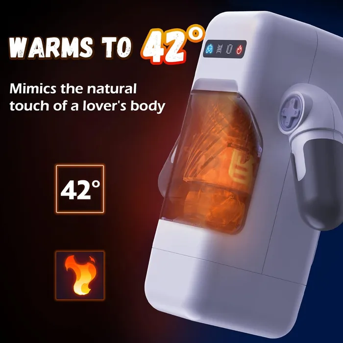 Amovibe Male Sex Toys Automatic Male Masturbator with 10 Thrusting Vibration Modes