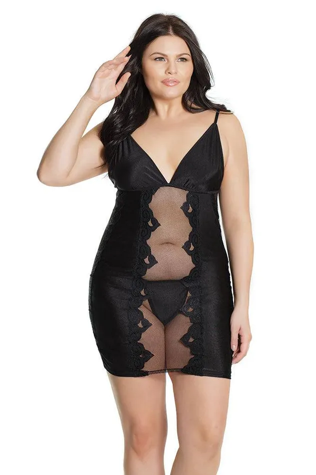 Anal Coquette Coquette 2581X Chemise Black OSXL